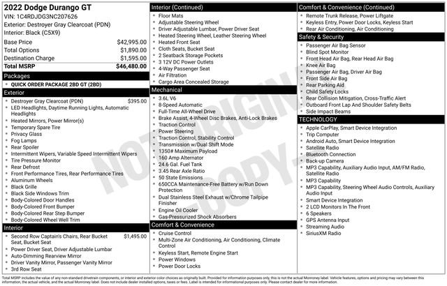 Used 2022 Dodge Durango GT AWD/4WD image 32