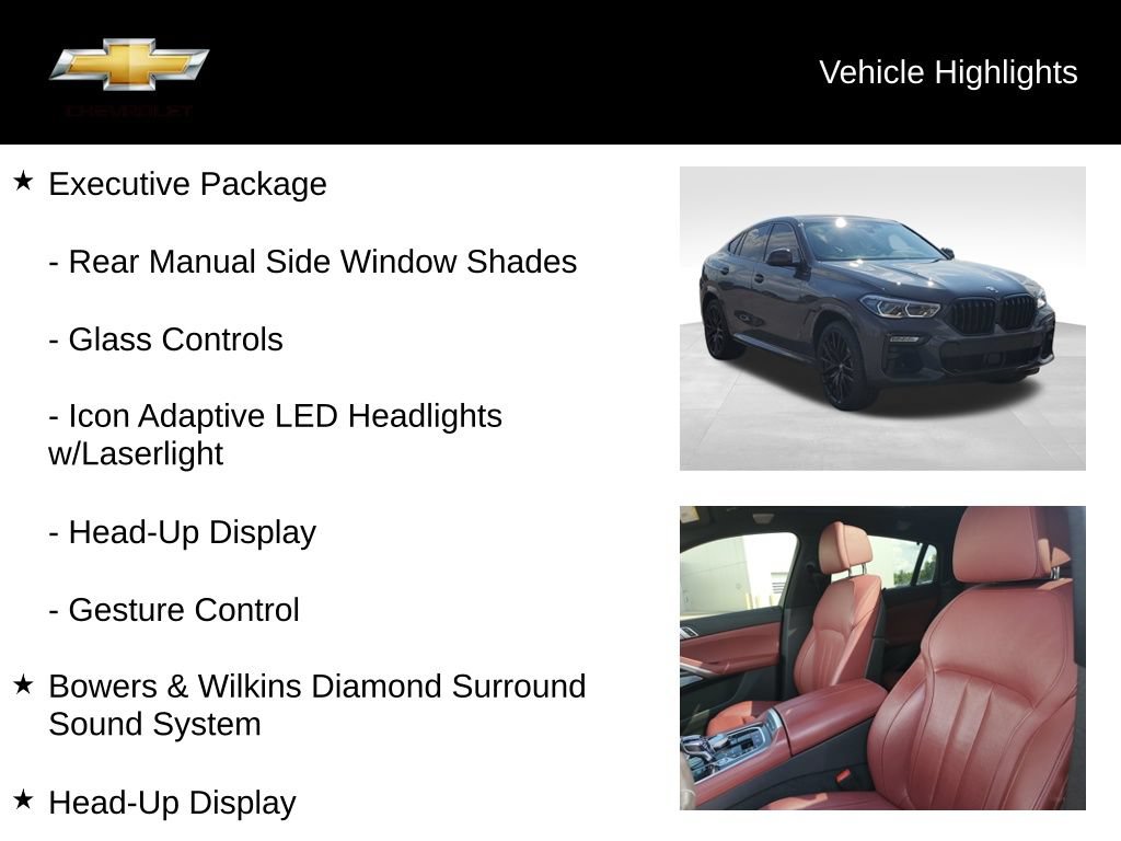 Used 2021 BMW X6 M50i w/ Executive Package AWD/4WD image 20