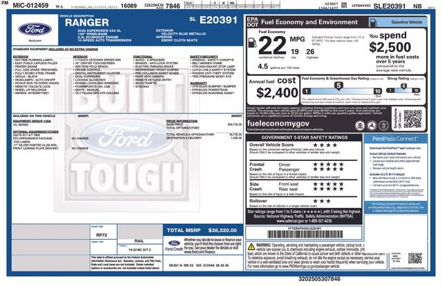 New 2025 Ford Ranger XL AWD/4WD image 21