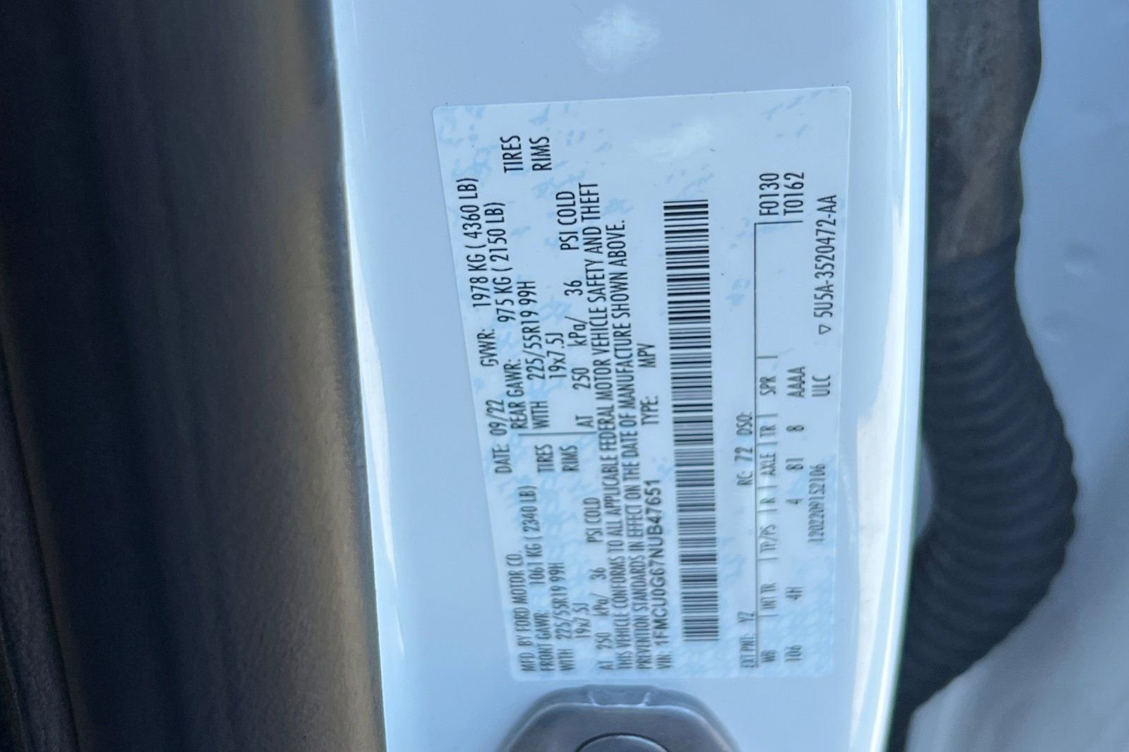 Certified 2022 Ford Escape SE w/ SE Sport Appearance Package image 28