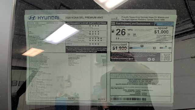 New 2026 Hyundai Kona SEL Premium AWD/4WD image 28