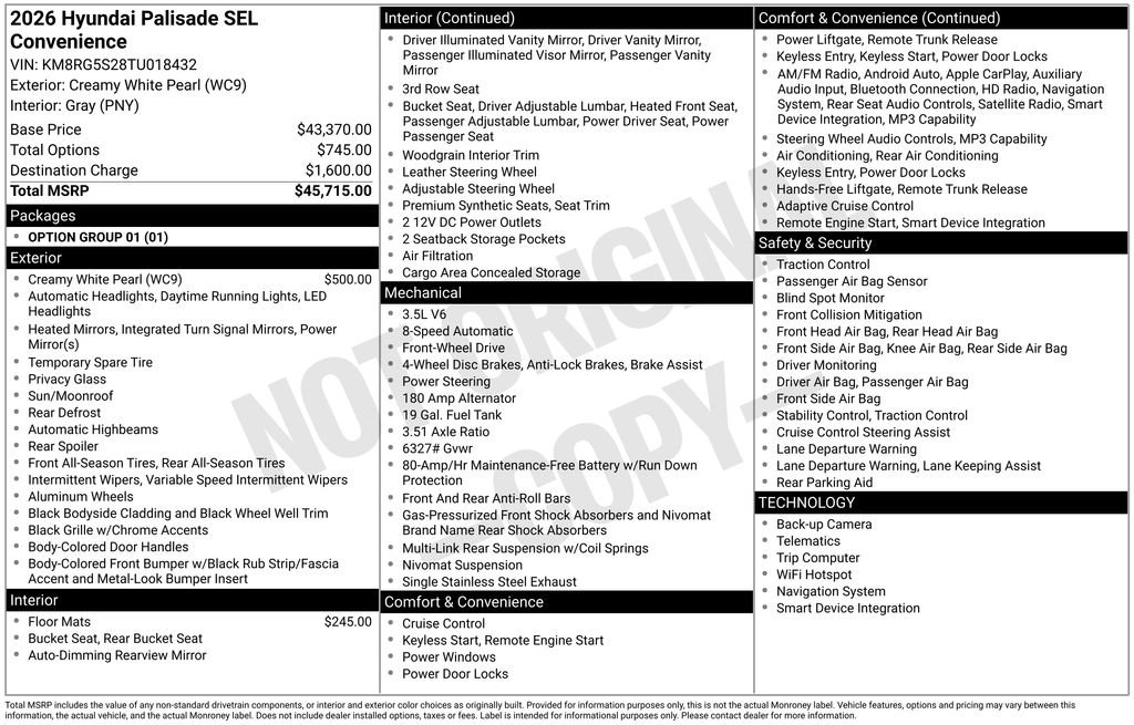 New 2026 Hyundai Palisade SEL image 25