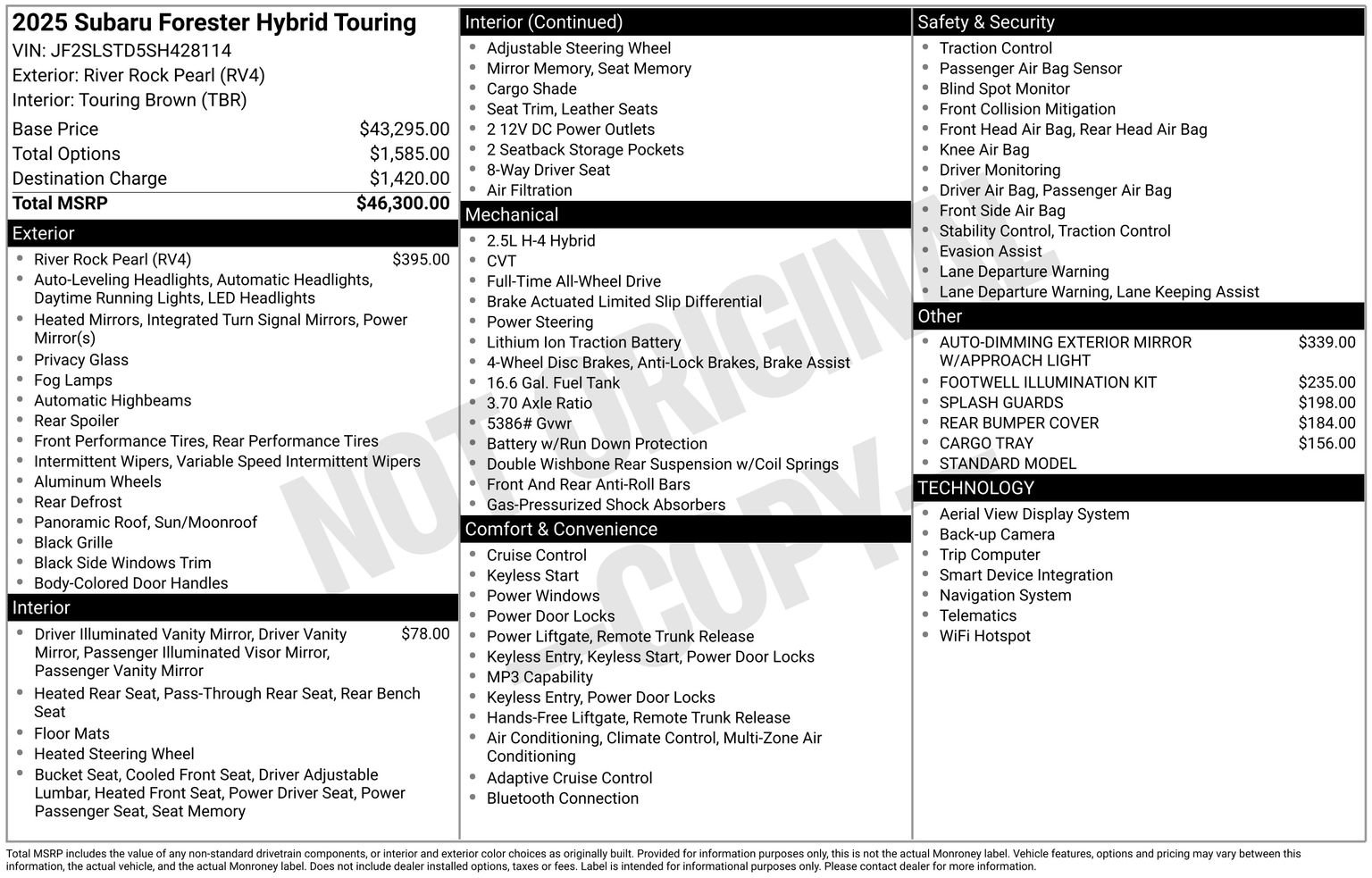 Certified 2025 Subaru Forester Touring AWD/4WD image 35