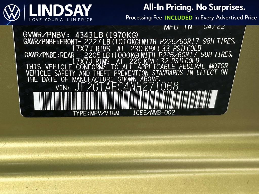 Used 2022 Subaru Crosstrek 2.0i Premium w/ Moonroof Package image 26