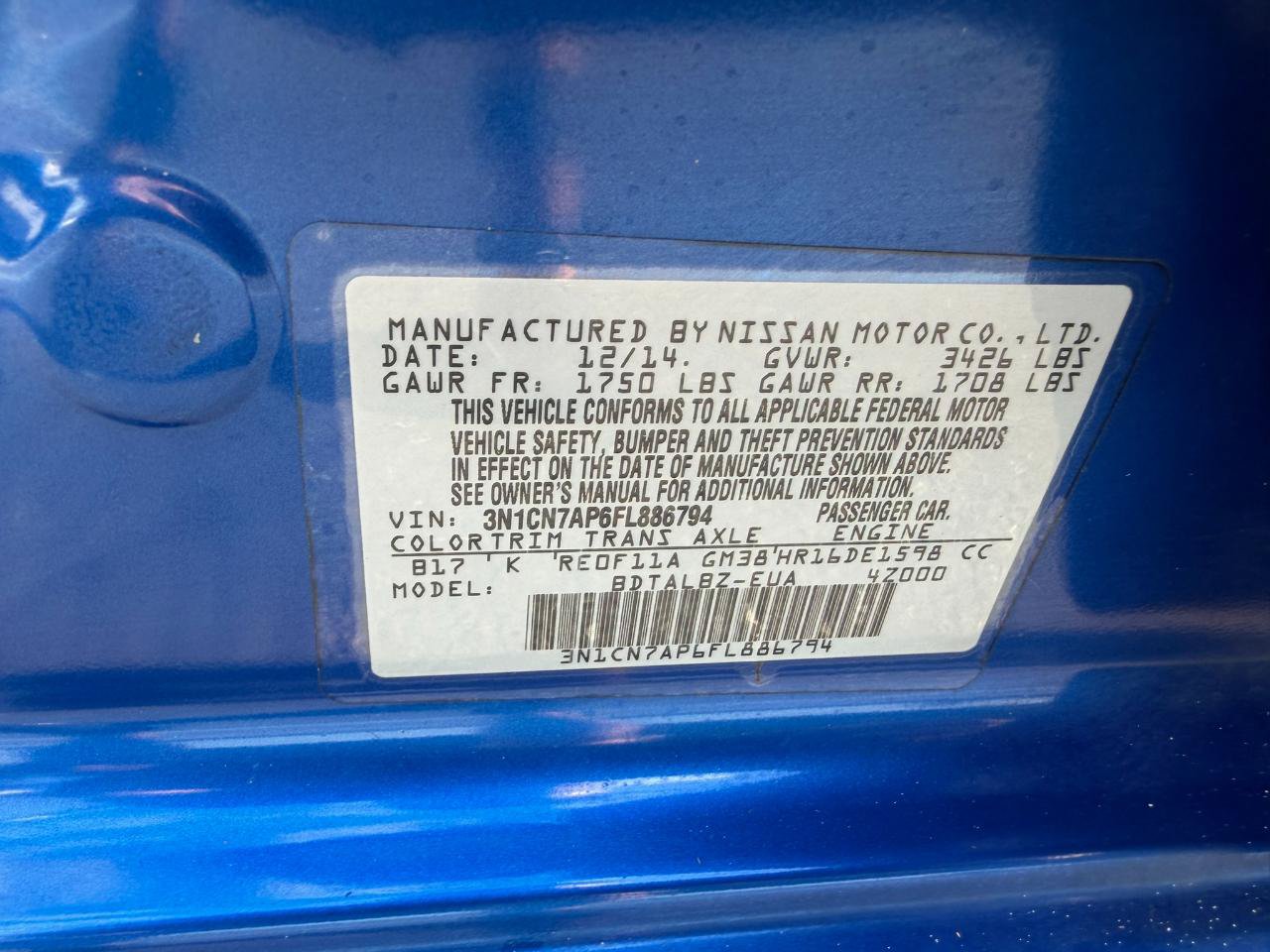 Used 2015 Nissan Versa SV FWD image 46