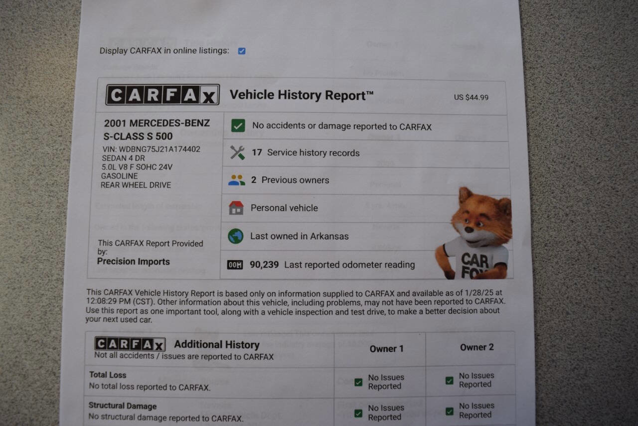 Used 2001 Mercedes-Benz S 500 image 76