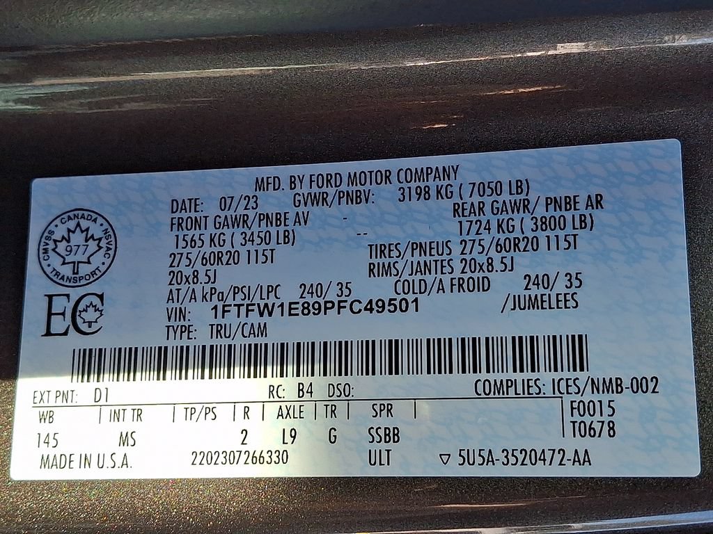 Used 2023 Ford F150 XLT w/ Equipment Group 301A Mid AWD/4WD image 27