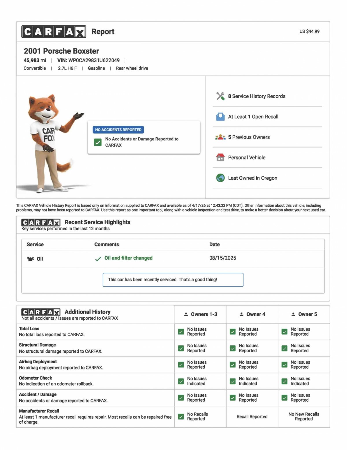 Used 2001 Porsche Boxster image 3