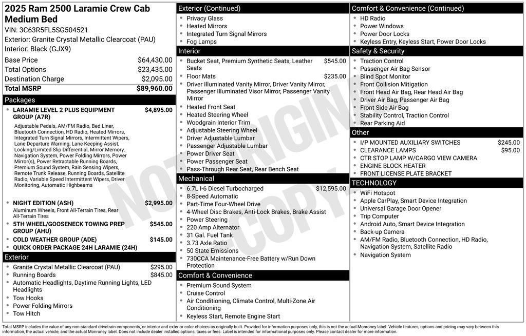 Used 2025 RAM 2500 Laramie AWD/4WD image 5