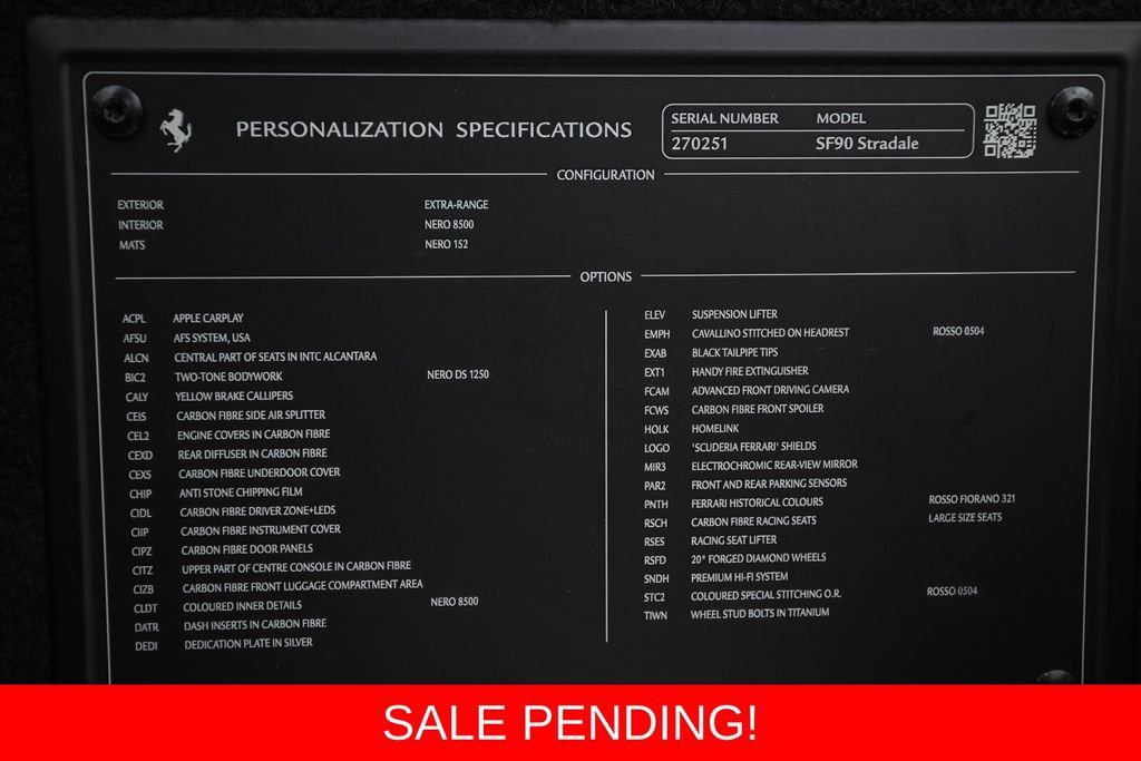 Certified 2022 Ferrari SF90 Stradale AWD/4WD image 55