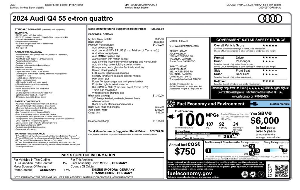 Used 2024 Audi Q4 e-tron Premium Plus w/ Premium Plus image 3