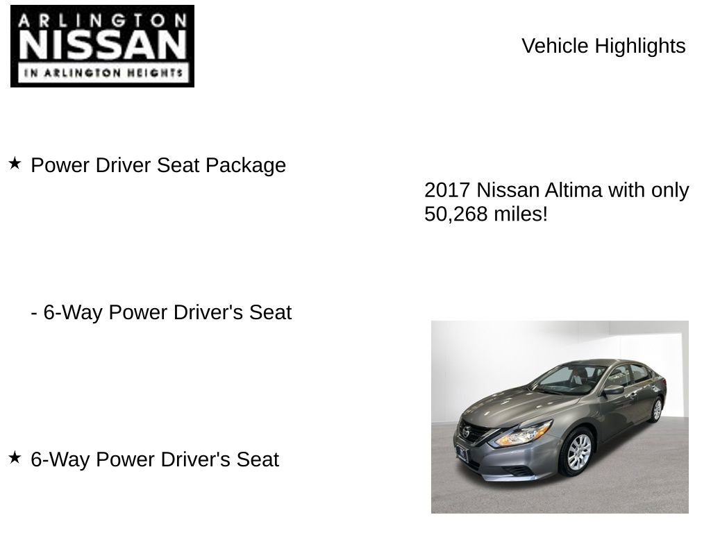 Used 2017 Nissan Altima 2.5 S w/ Power Driver Seat Package FWD image 7