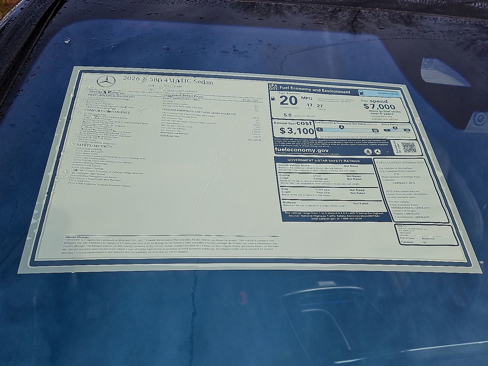 New 2026 Mercedes-Benz S 580 4MATIC Sedan image 22