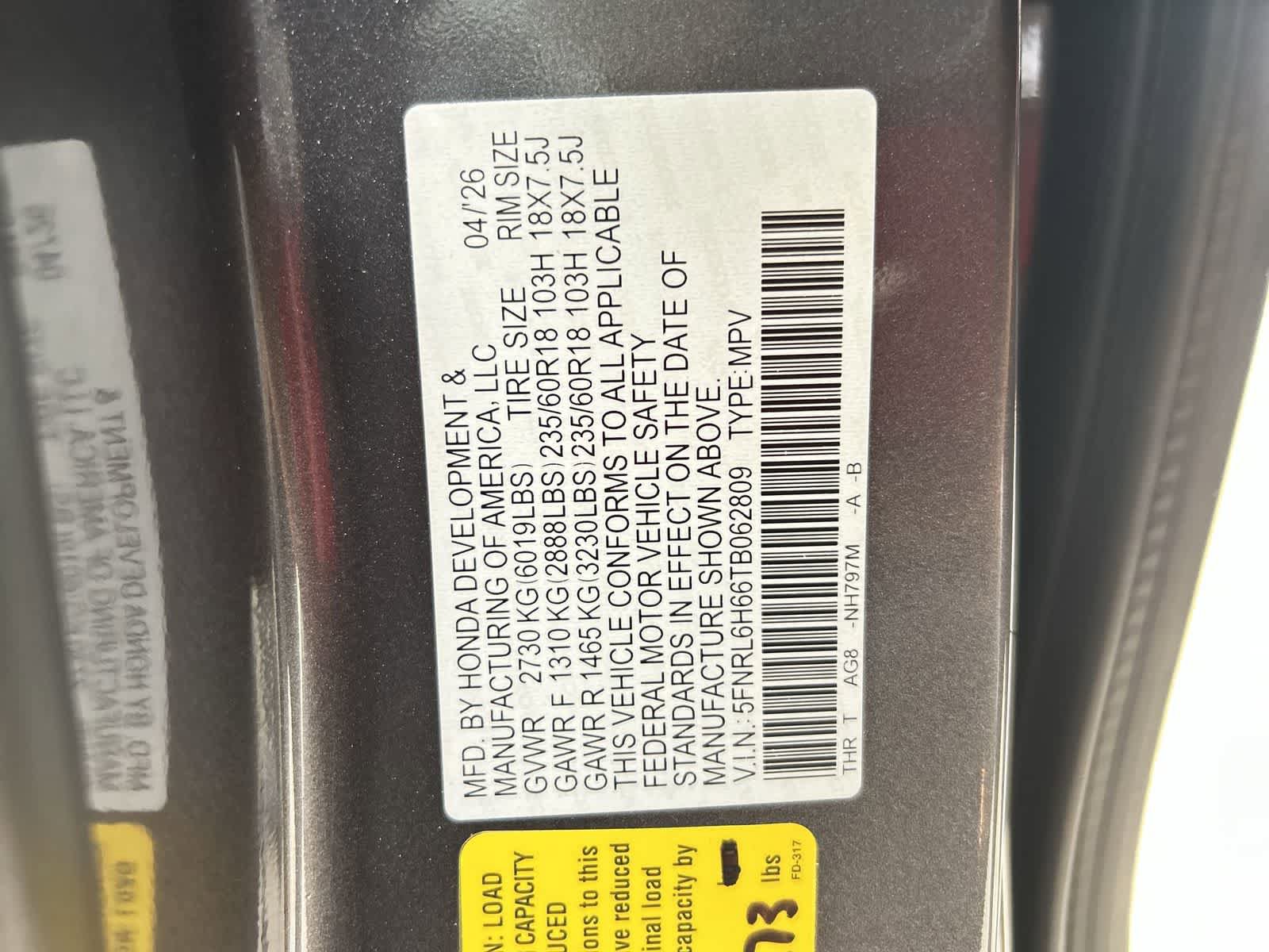 New 2026 Honda Odyssey EX-L image 2