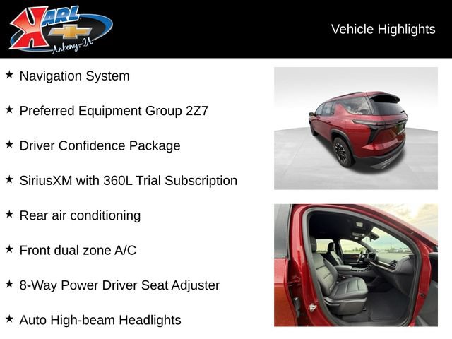 Certified 2025 Chevrolet Traverse Z71 w/ Driver Confidence Package AWD/4WD image 2