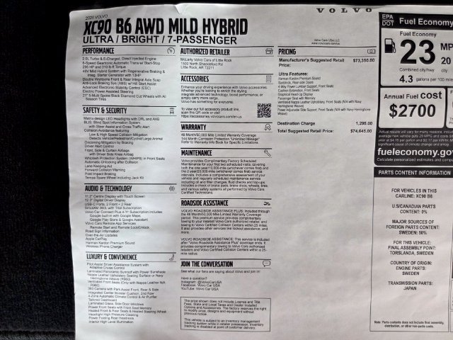 New 2026 Volvo XC90 B6 Ultra AWD/4WD image 30