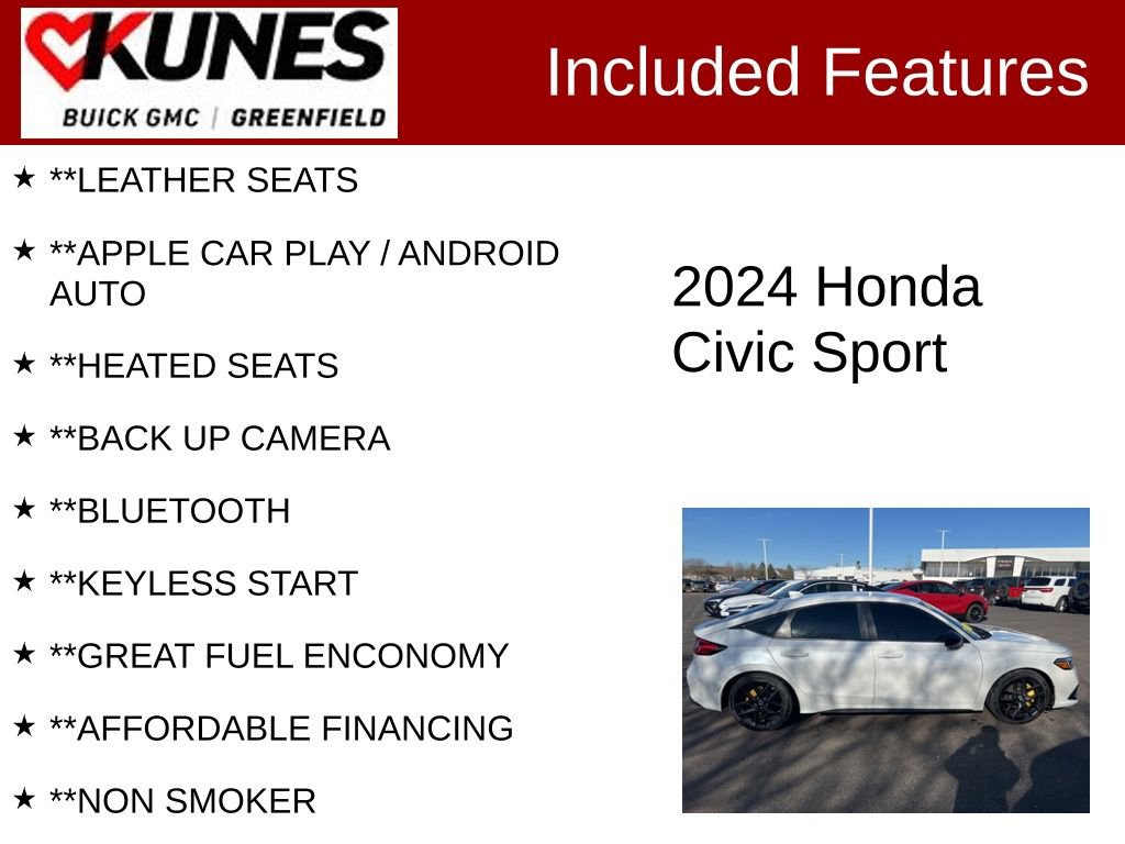 Used 2024 Honda Civic Sport image 2