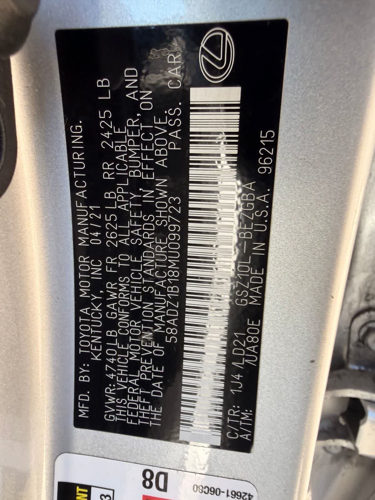 Used 2021 Lexus ES 350 w/ Premium Package FWD image 23
