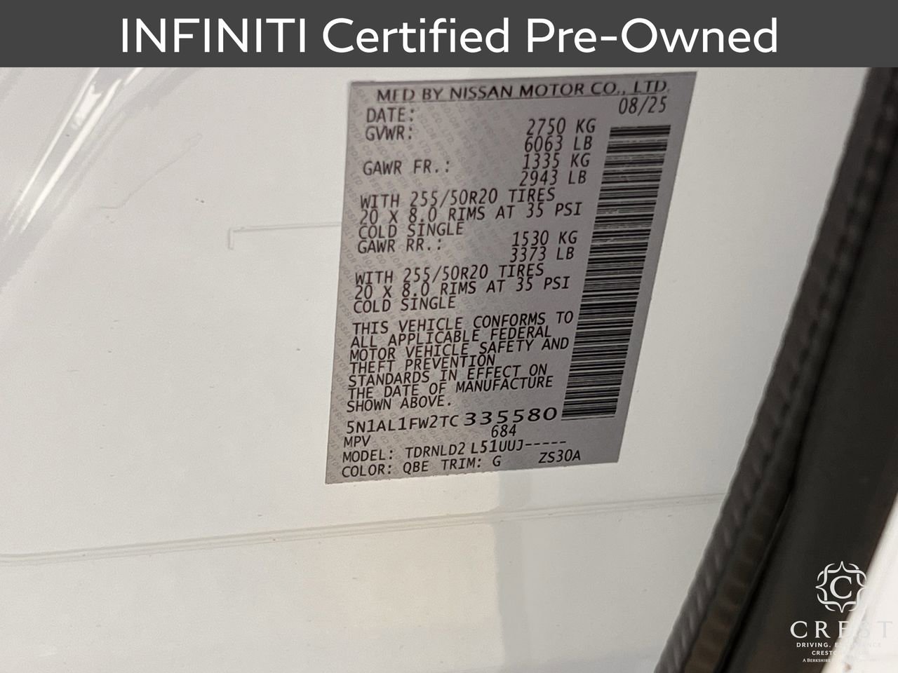Certified 2026 INFINITI QX60 Sport w/ Dark Cargo Package image 34