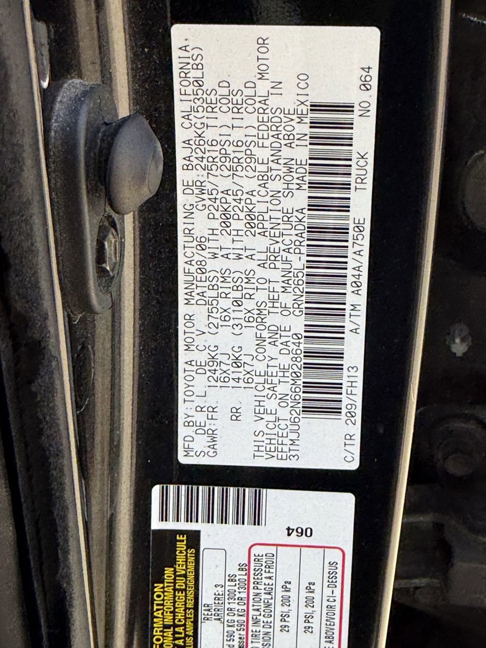 Used 2006 Toyota Tacoma PreRunner RWD image 29