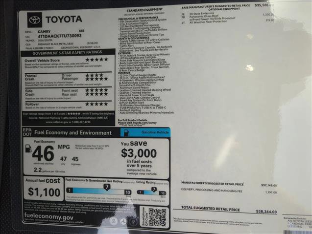 New 2026 Toyota Camry XSE FWD image 23