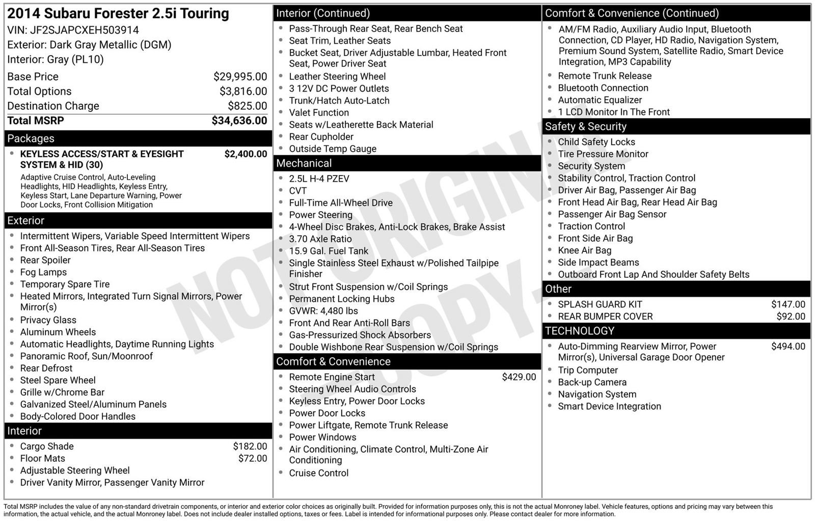 Used 2014 Subaru Forester 2.5i Touring image 3