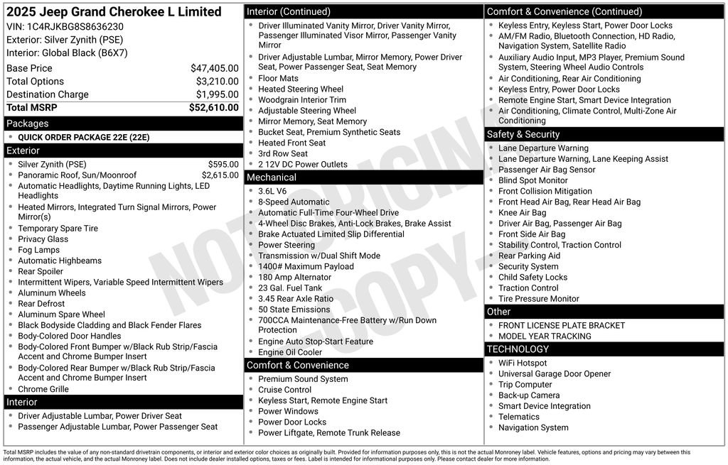 Used 2025 Jeep Grand Cherokee L Limited image 39