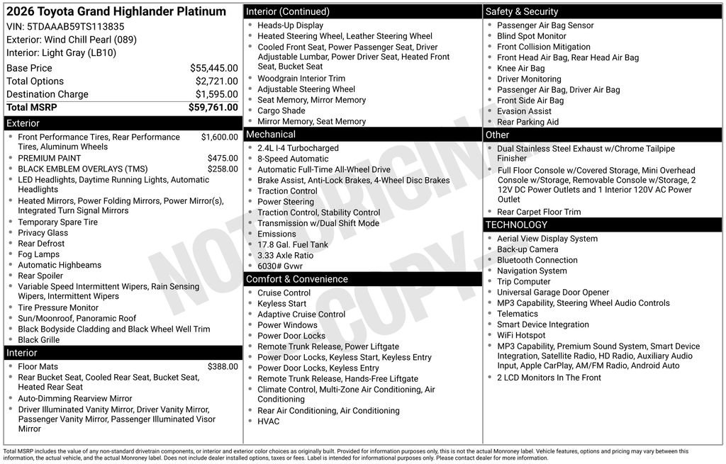 Used 2026 Toyota Grand Highlander AWD image 7