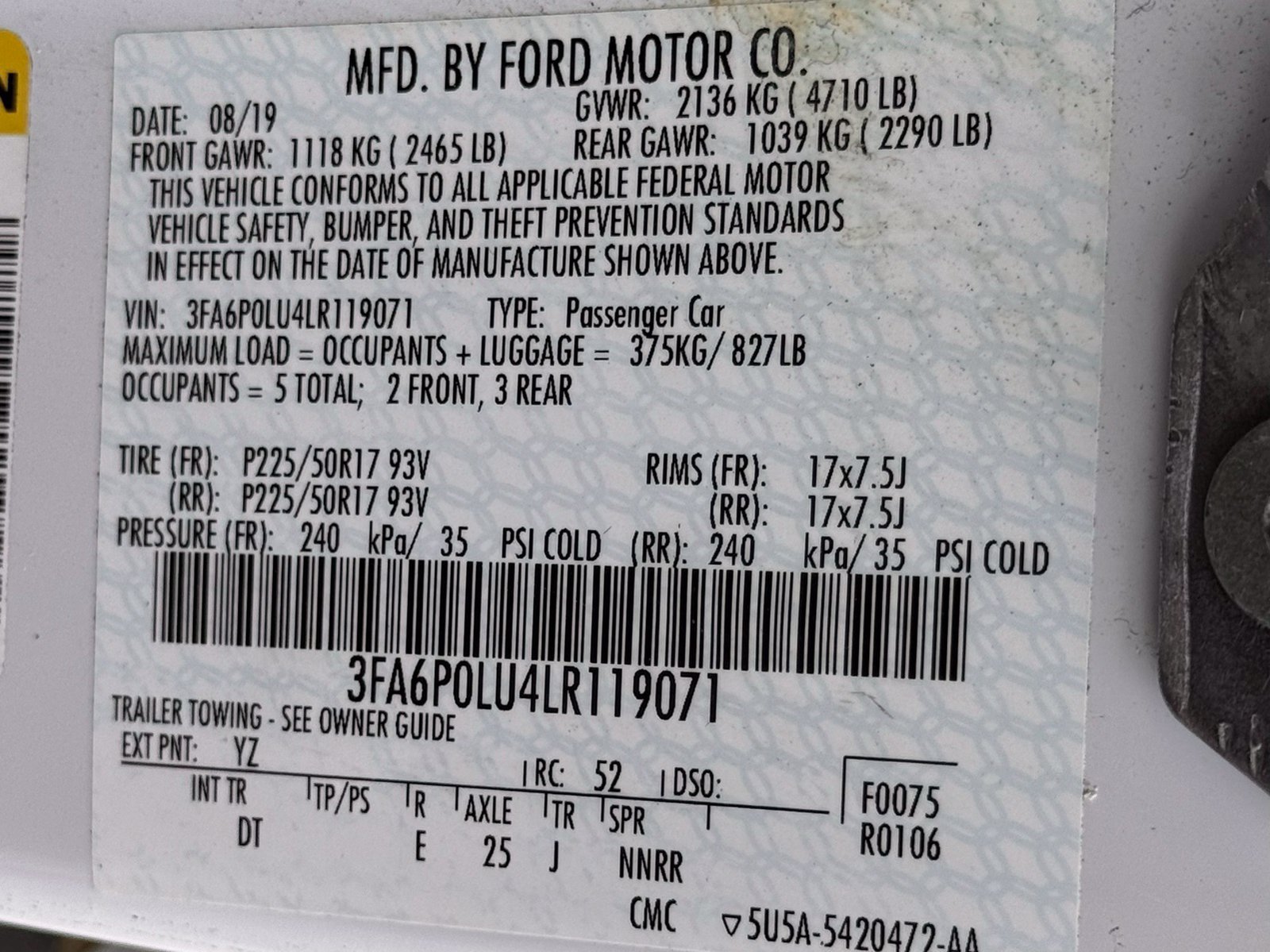 Used 2020 Ford Fusion SE FWD image 36