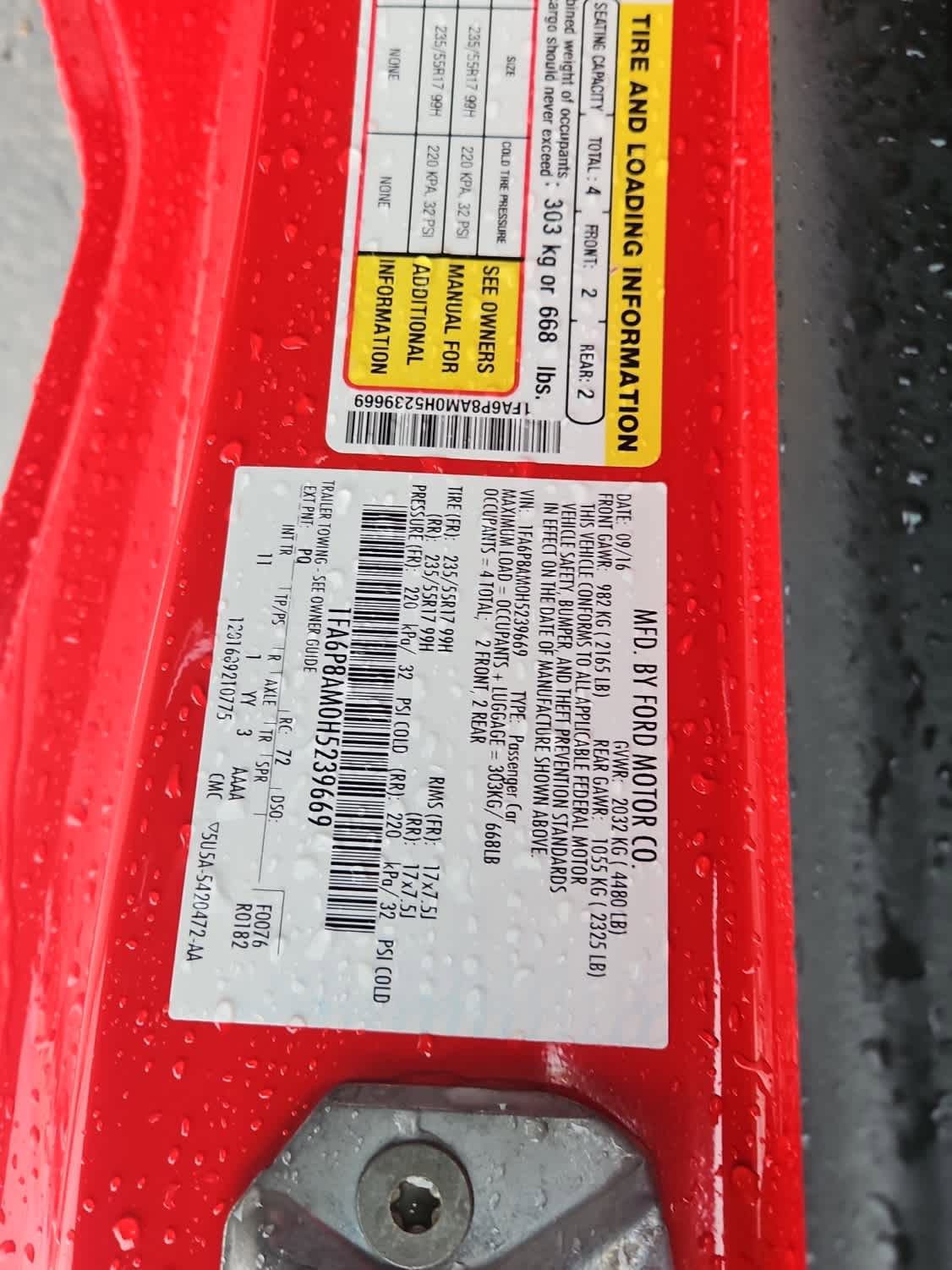 Used 2017 Ford Mustang Coupe w/ Enhanced Security Package RWD image 21