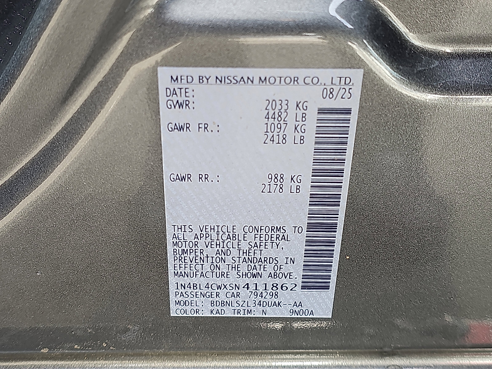 Used 2025 Nissan Altima 2.5 SR w/ SR Premium Package image 26