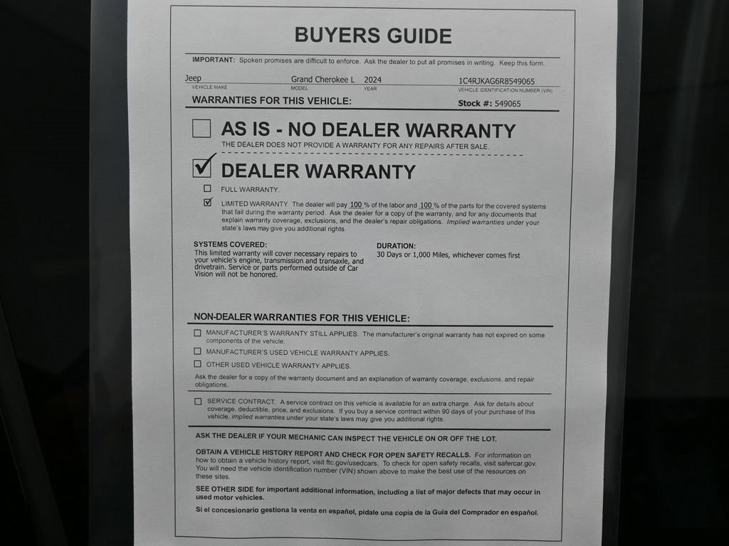 Used 2024 Jeep Grand Cherokee L Laredo image 36