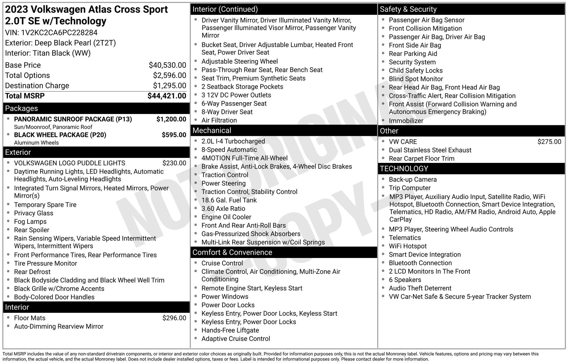 Certified 2023 Volkswagen Atlas Cross Sport SE w/ Panoramic Sunroof Package AWD/4WD image 3