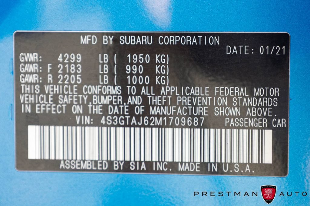 Used 2021 Subaru Impreza 2.0i Sport AWD/4WD image 36