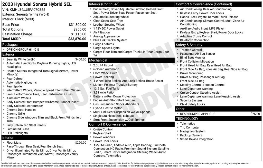 Used 2023 Hyundai Sonata SEL image 34