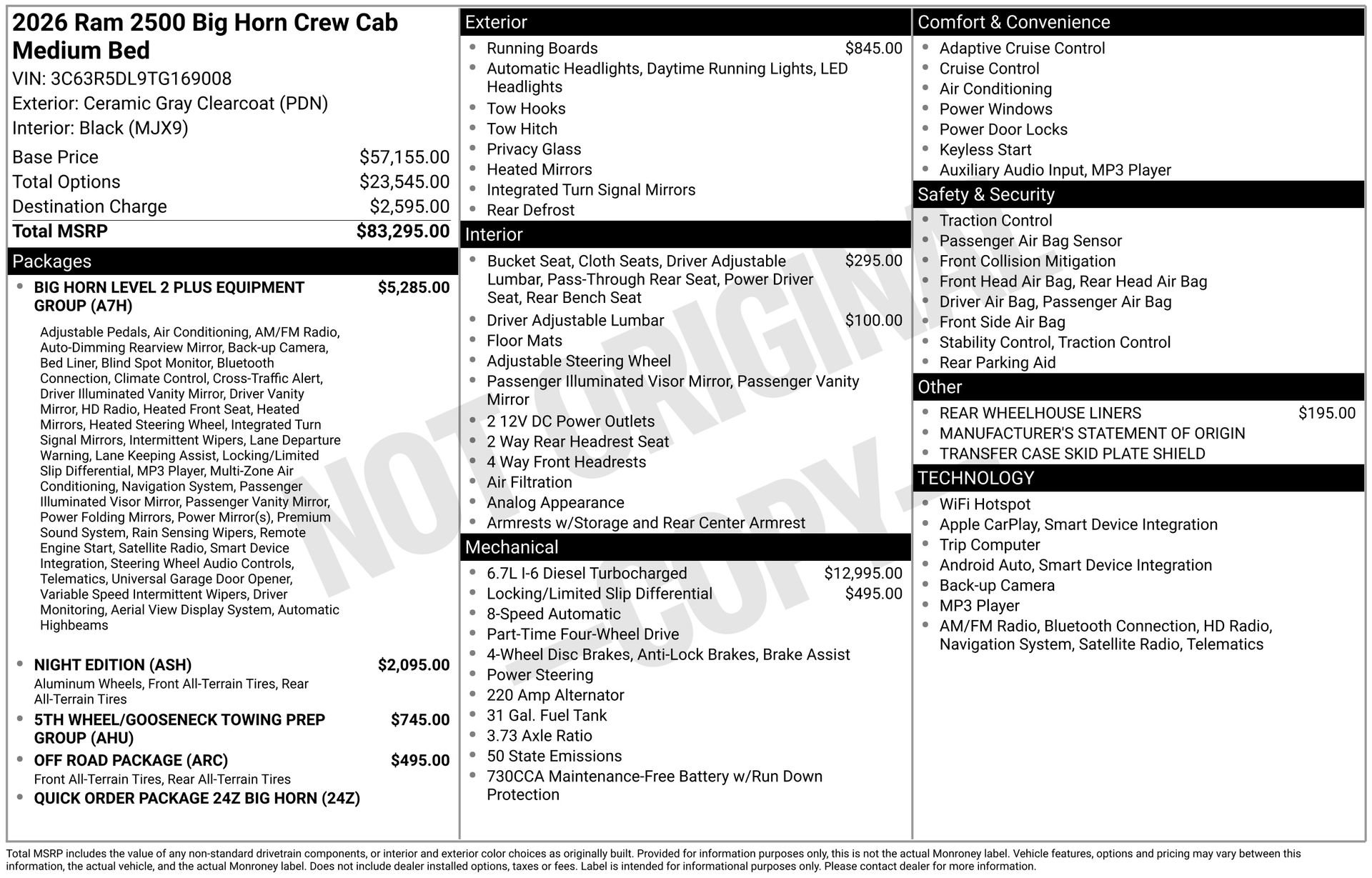New 2026 RAM 2500 Big Horn AWD/4WD image 39