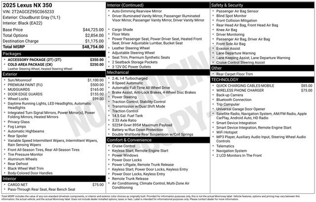 Used 2025 Lexus NX 350 AWD w/ Accessory Package (2T) image 26