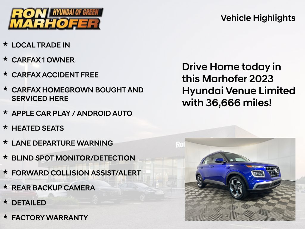 Certified 2023 Hyundai Venue Limited FWD image 16