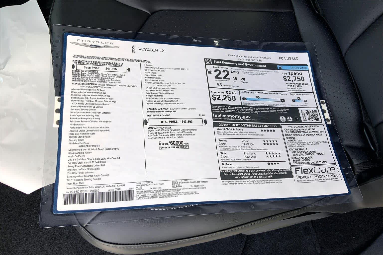 New 2026 Chrysler Voyager LX FWD image 19