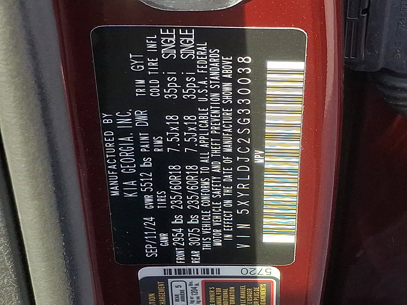 Certified 2025 Kia Sorento S image 27