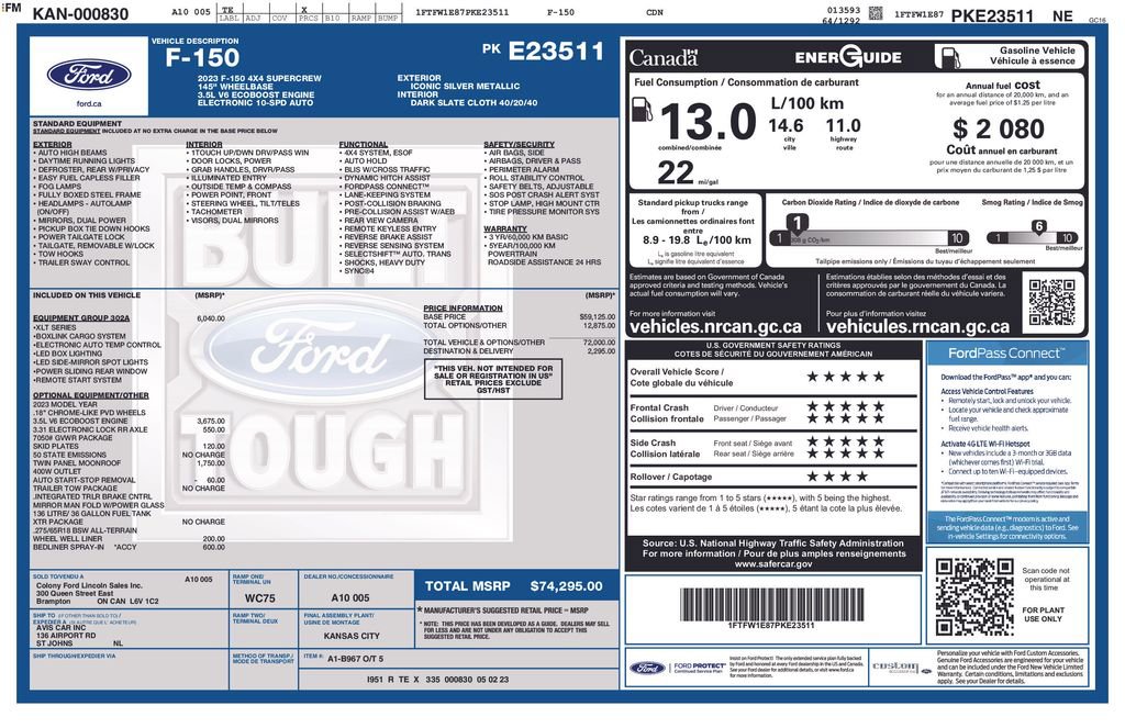 Used 2023 Ford F150 XLT w/ Equipment Group 302A High image 2