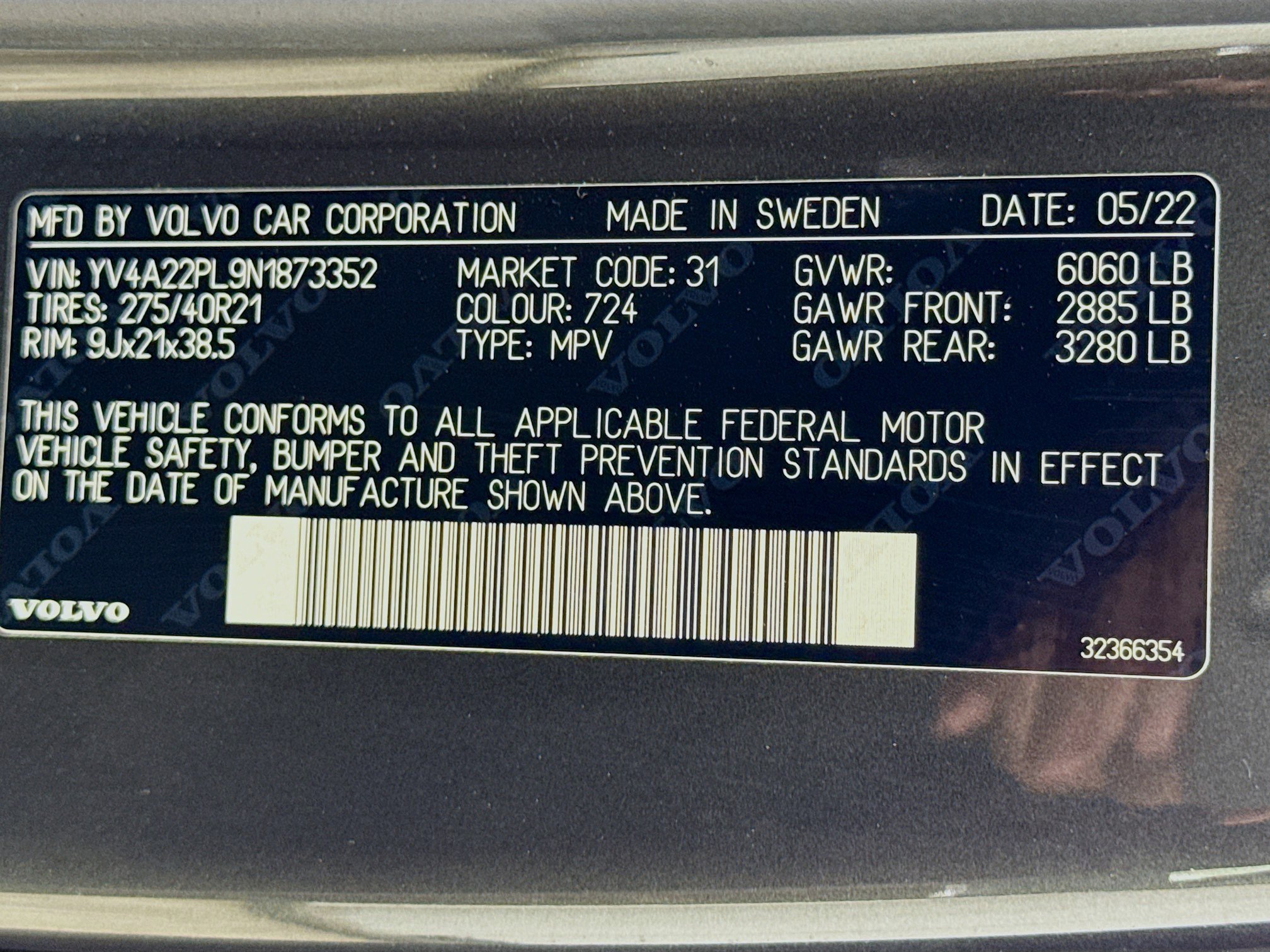 Used 2022 Volvo XC90 T6 Inscription w/ Advanced Package image 33