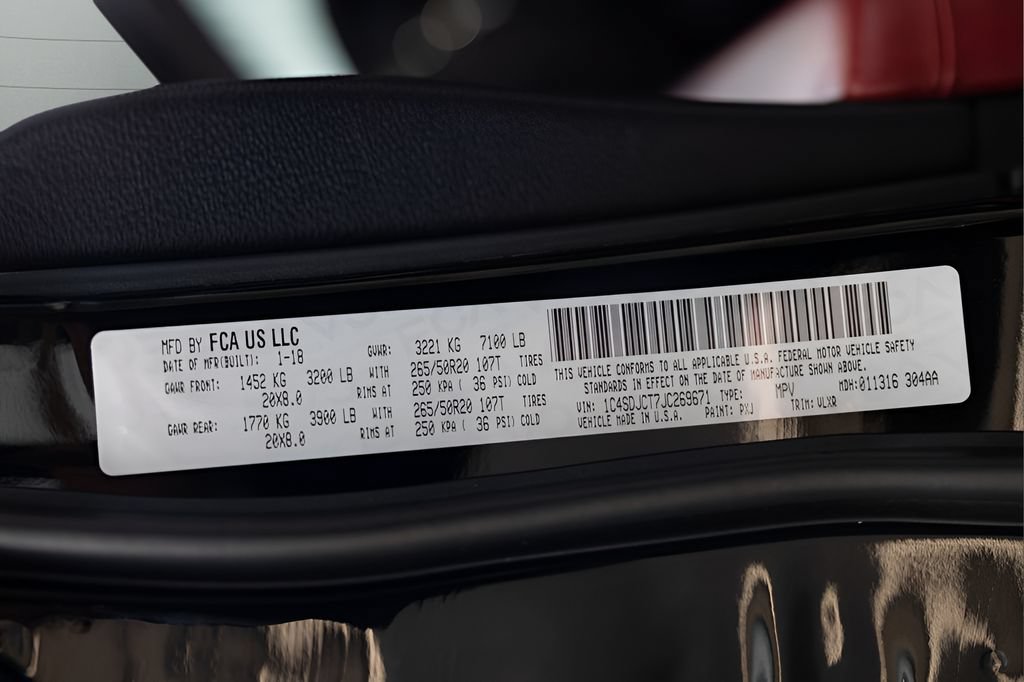 Used 2018 Dodge Durango R/T w/ Blacktop Package AWD/4WD image 89
