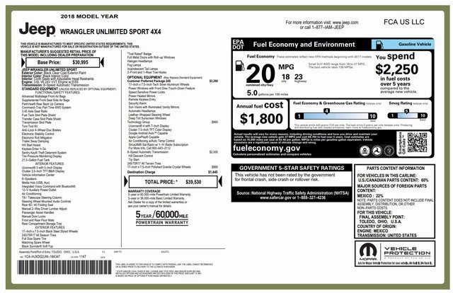 Used 2018 Jeep Wrangler Unlimited Sport S image 3