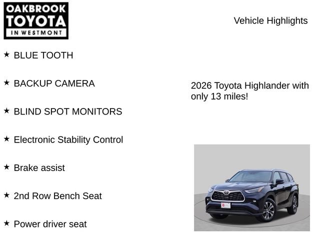 Certified 2026 Toyota Highlander XLE AWD/4WD image 6
