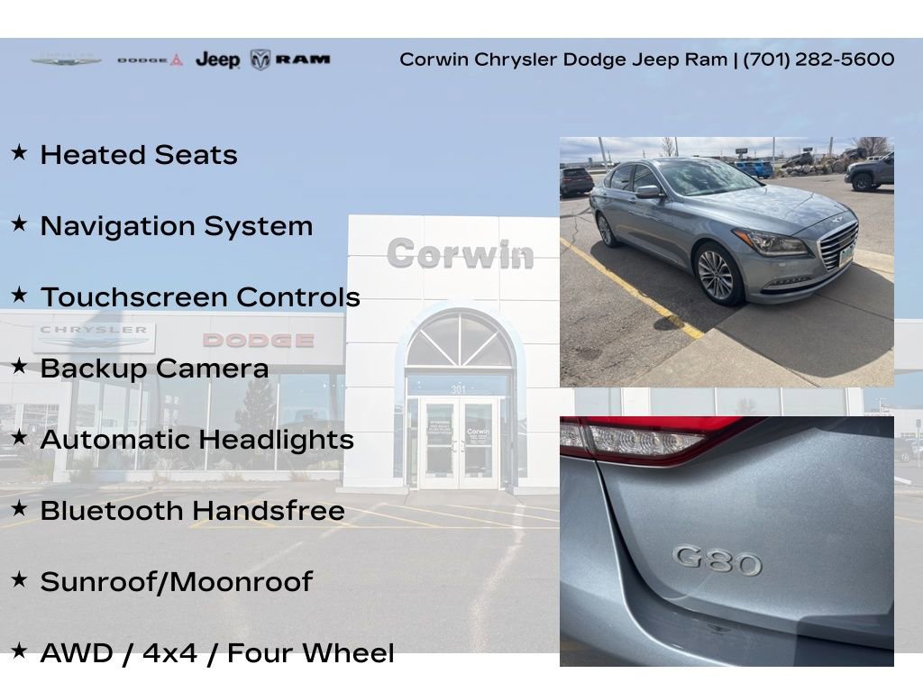 Used 2017 Genesis G80 3.8 w/ Option Group 02 AWD/4WD image 8