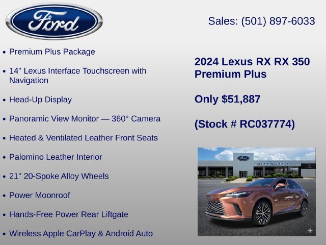 Used 2024 Lexus RX 350 Premium Plus w/ Convenience Package FWD image 6