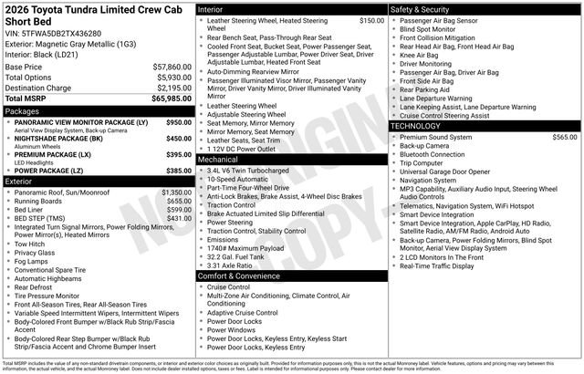 New 2026 Toyota Tundra Limited AWD/4WD image 5