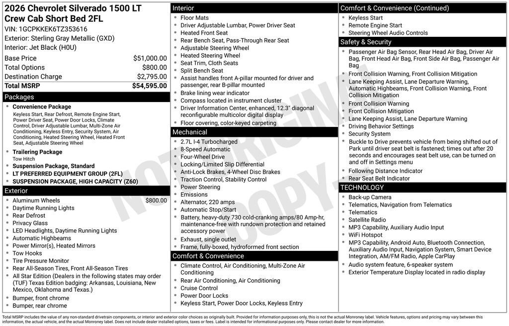 New 2026 Chevrolet Silverado 1500 LT AWD/4WD image 10