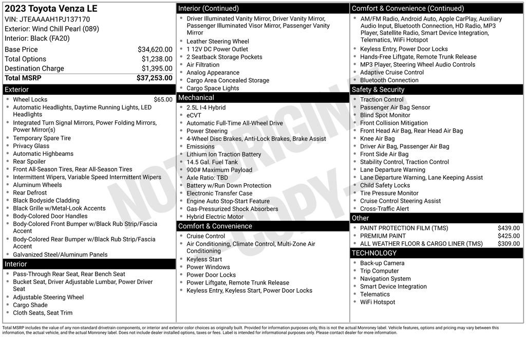 Used 2023 Toyota Venza LE image 7